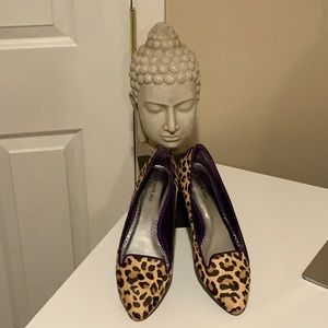 Bebe leopard print flats